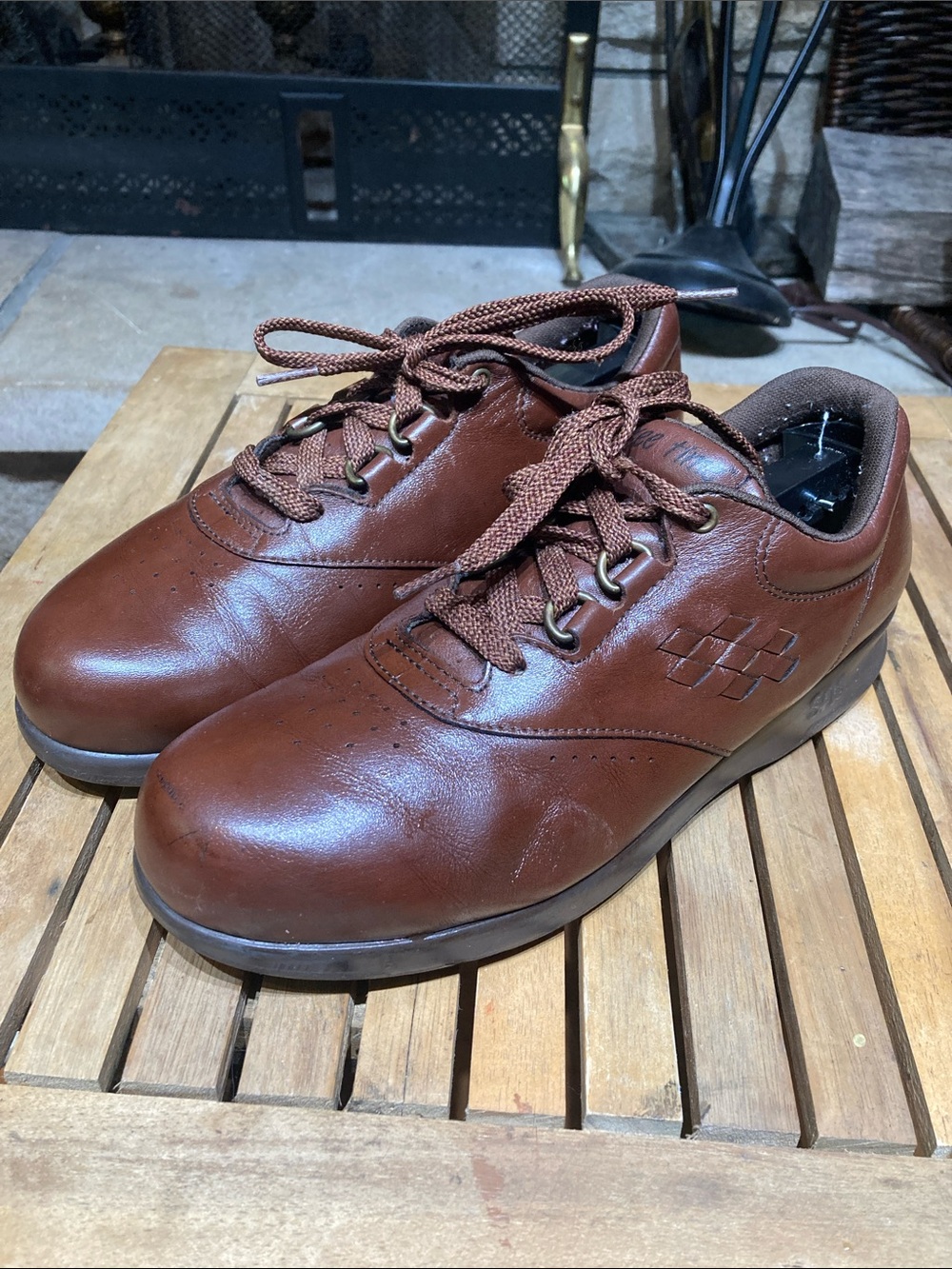 ***WOMENS SAN ANTONIO SAS FREETIME TEAK BROWN CASUAL COMFORT SHOES SZ 7.5 N